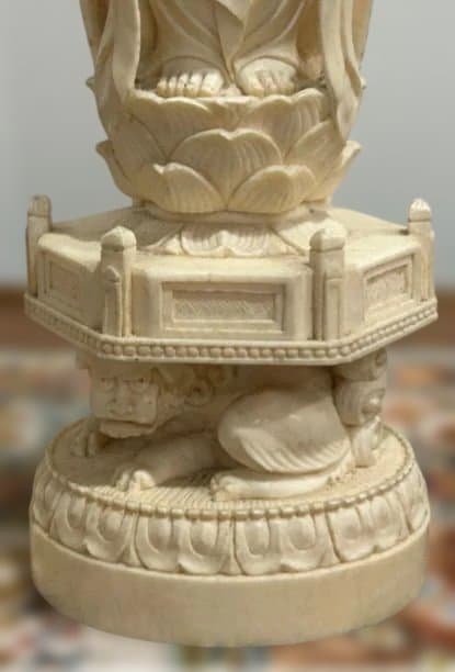 ナリトラ様専用 東洋彫刻 古龍作 観音像 高さ約30.5cm