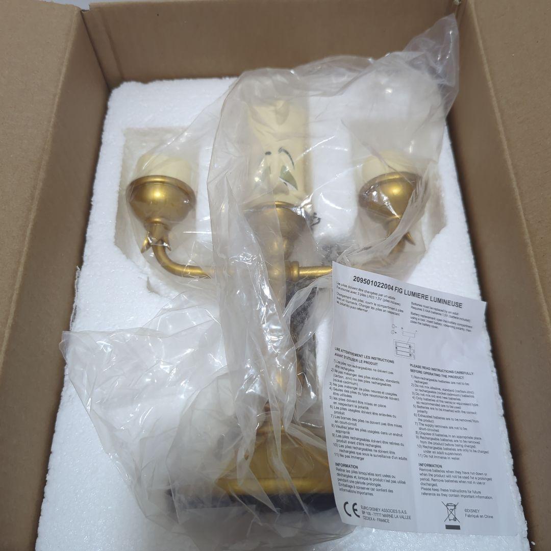 ​【美品】✨美女と野獣 ルミエール フィギュア ゴールド 海外限定