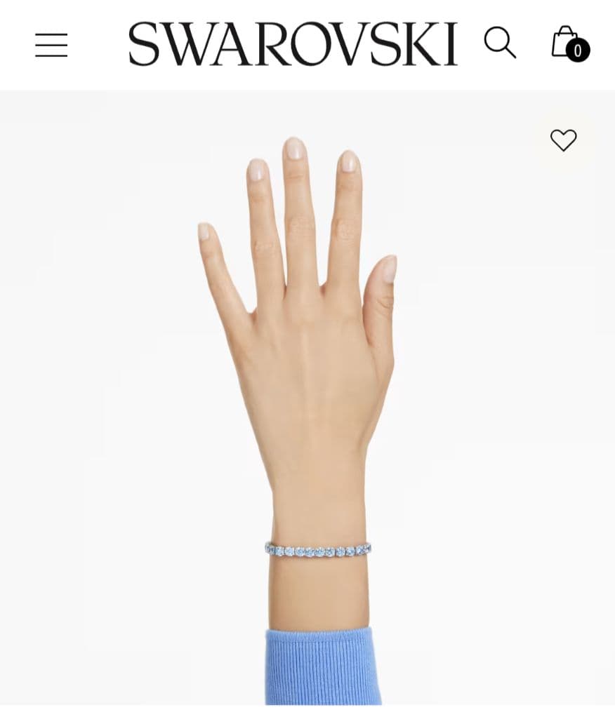 SWAROVSKI　Matrix Tennis ブレスレット　ブルー　M