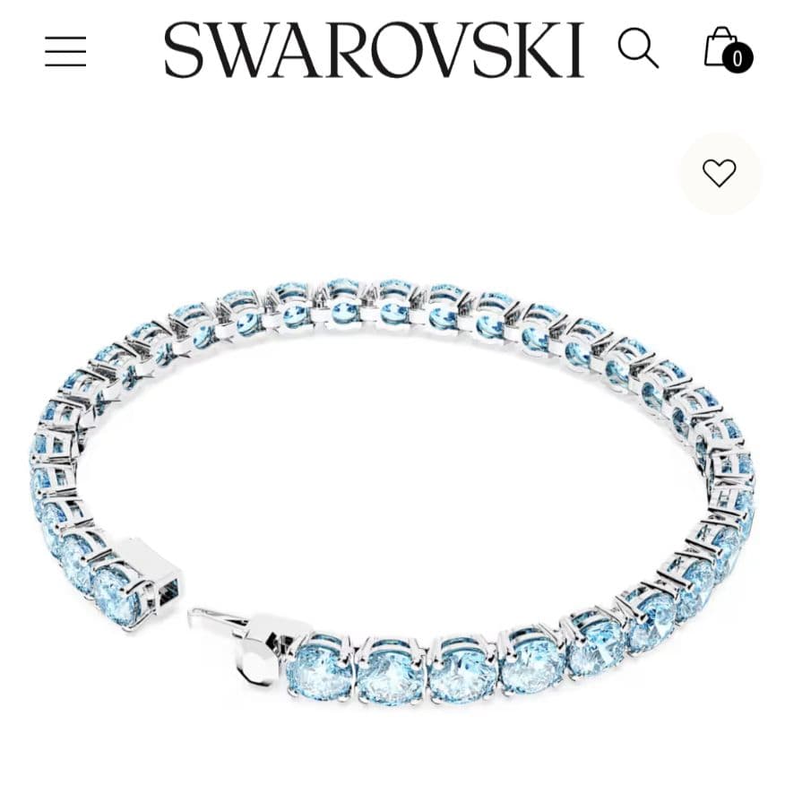 SWAROVSKI　Matrix Tennis ブレスレット　ブルー　M