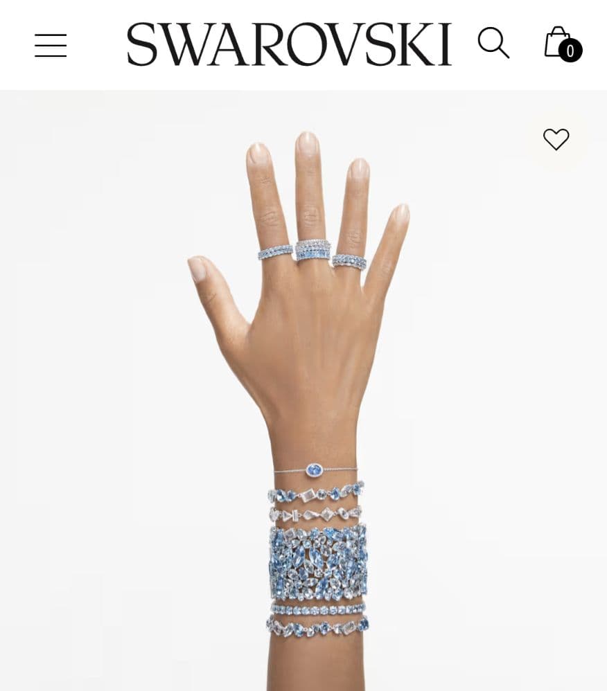 SWAROVSKI　Matrix Tennis ブレスレット　ブルー　M