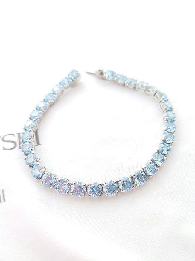 SWAROVSKI　Matrix Tennis ブレスレット　ブルー　M