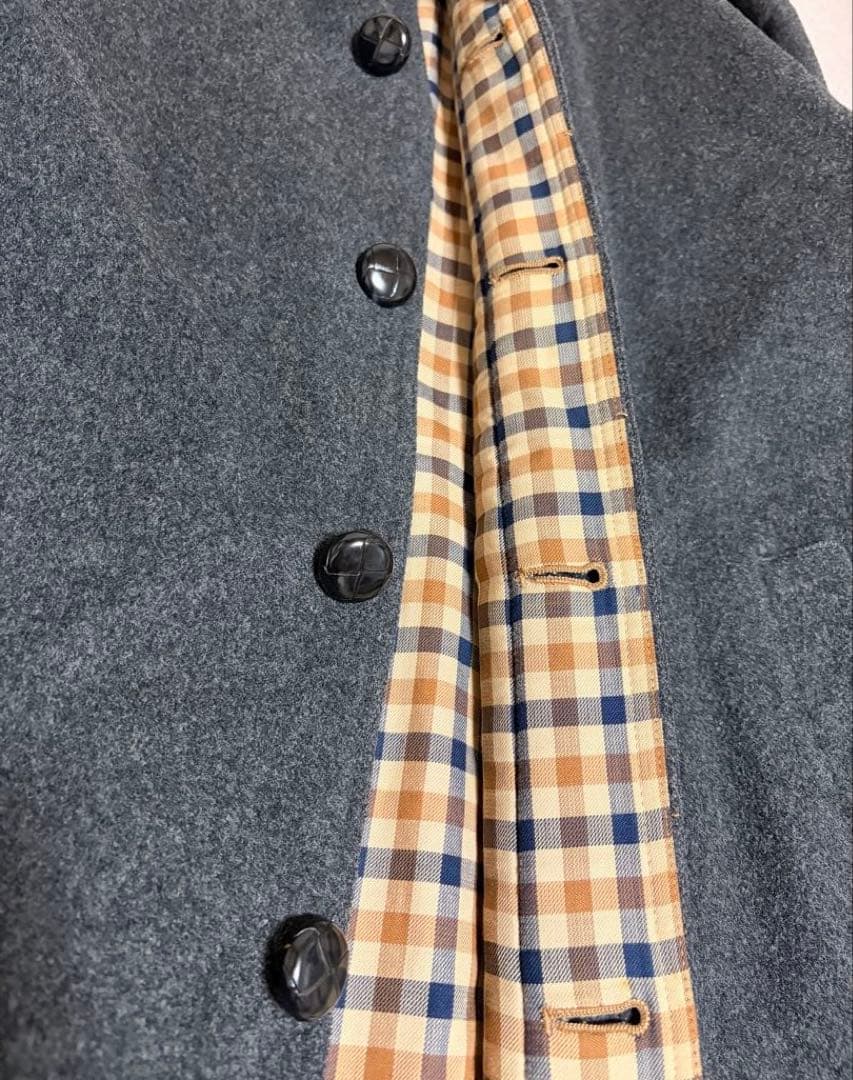 Aquascutumメルトンウール バルマカーンコート ステンカラーコート