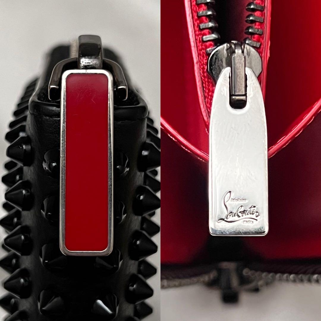 ◇極美品◇ルブタン　パネトーネ　スタッズ長財布　ラウンドジップ　オールブラック