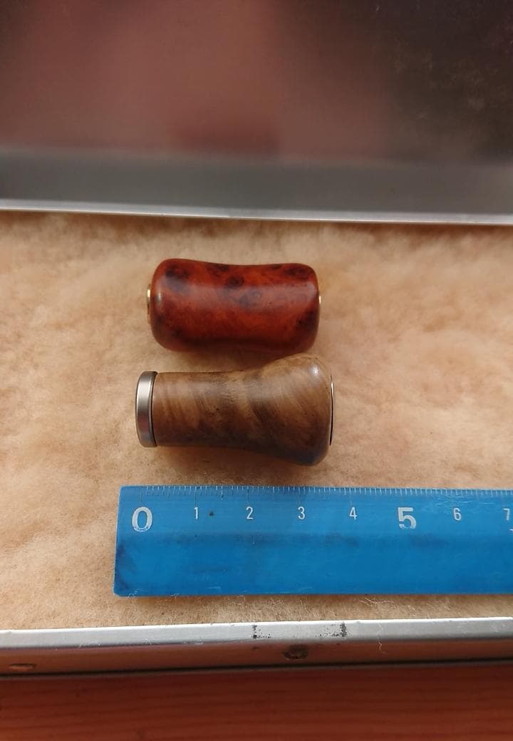 未使用　シマノ　夢屋　カーディフ　花梨ノブ　シルバー