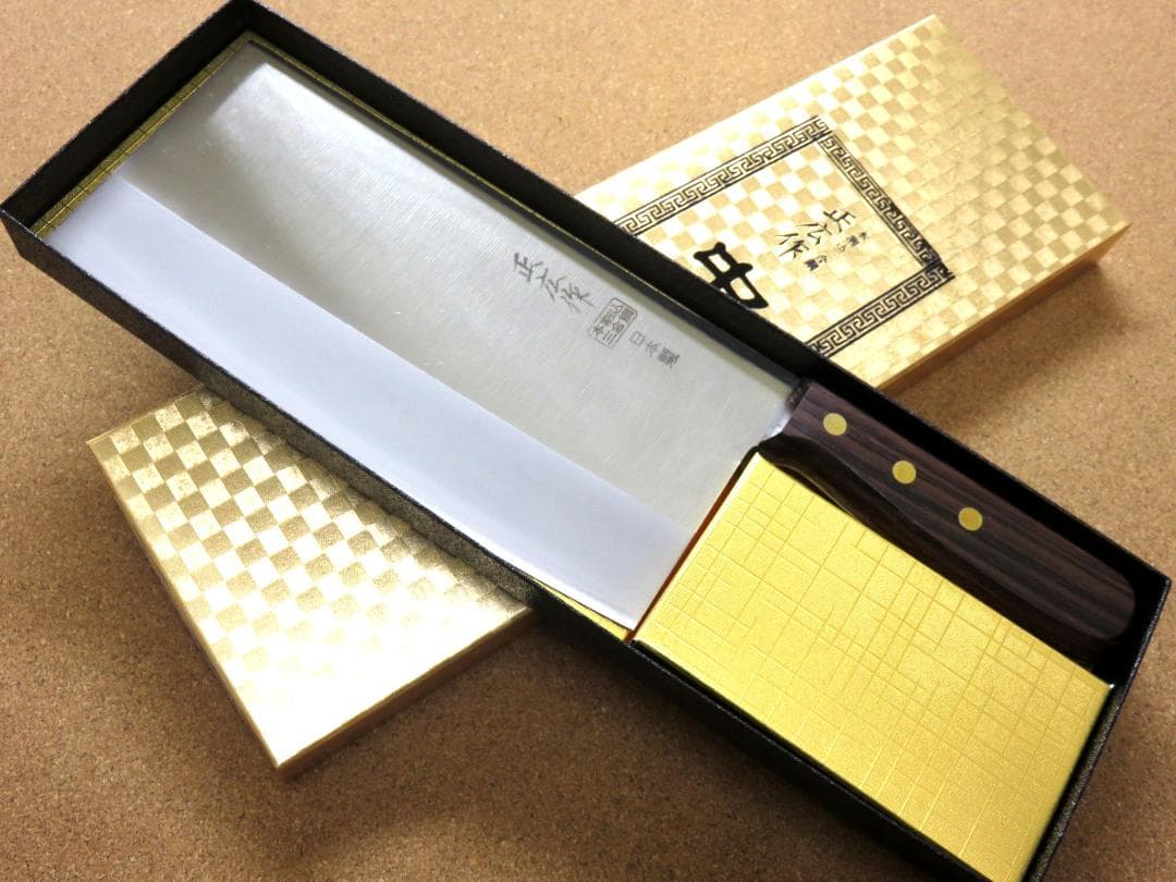 関の刃物 中華包丁 195mm 正広 角中型 中厚 本割込三合鋼 中華料理 万能