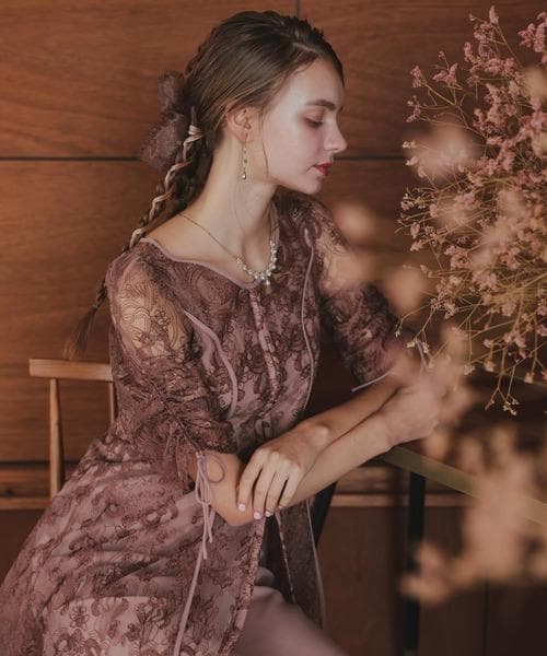 美品 Dorry Doll ドリードール エンブロイダリーレイヤードドレス S