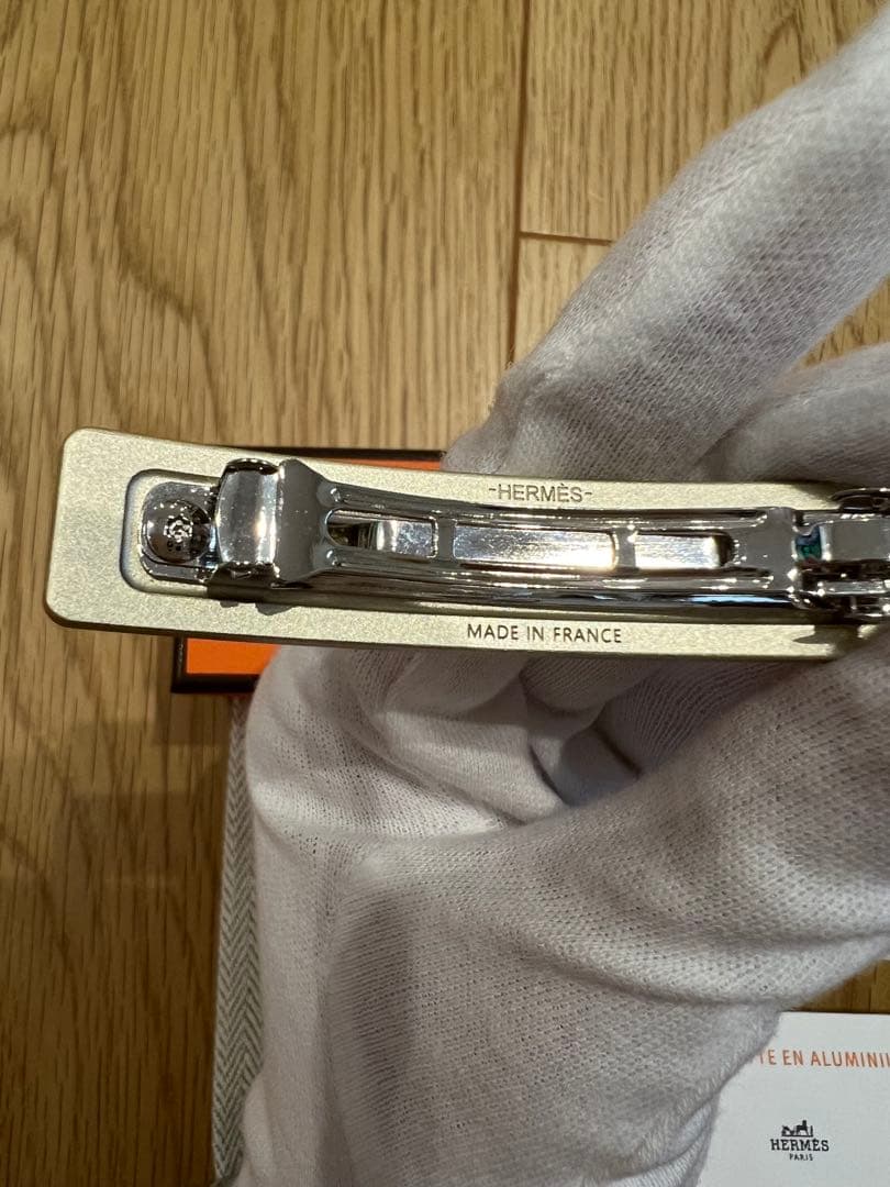 新品同様　エルメス　バレッタ　クルー・メドール　PM ゴールド