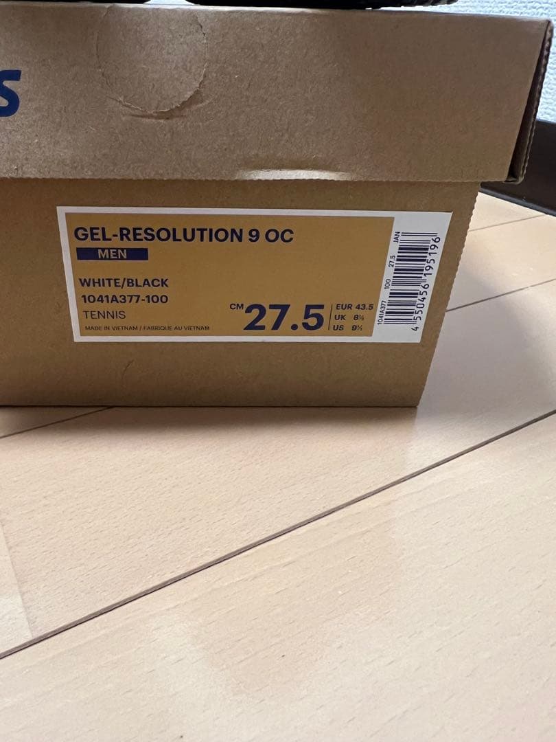 シューズ(男性用) ASICS GEL-RESOLUTION 9 OC 27.5cm