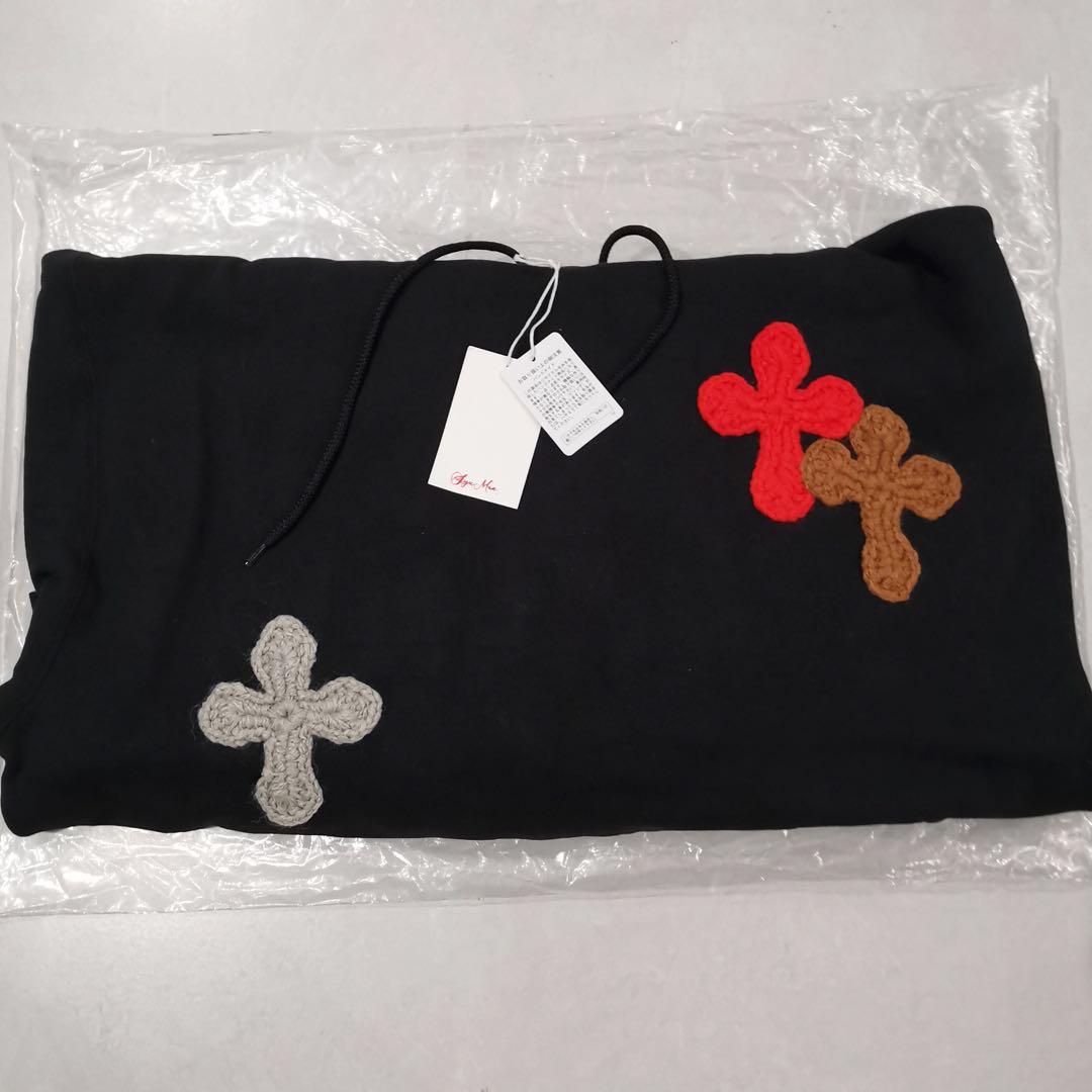 c プルオーバーフーディー 黒 M