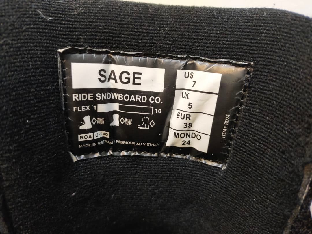 RIDE スノーボードブーツ 24cm SAGE 白/グレー