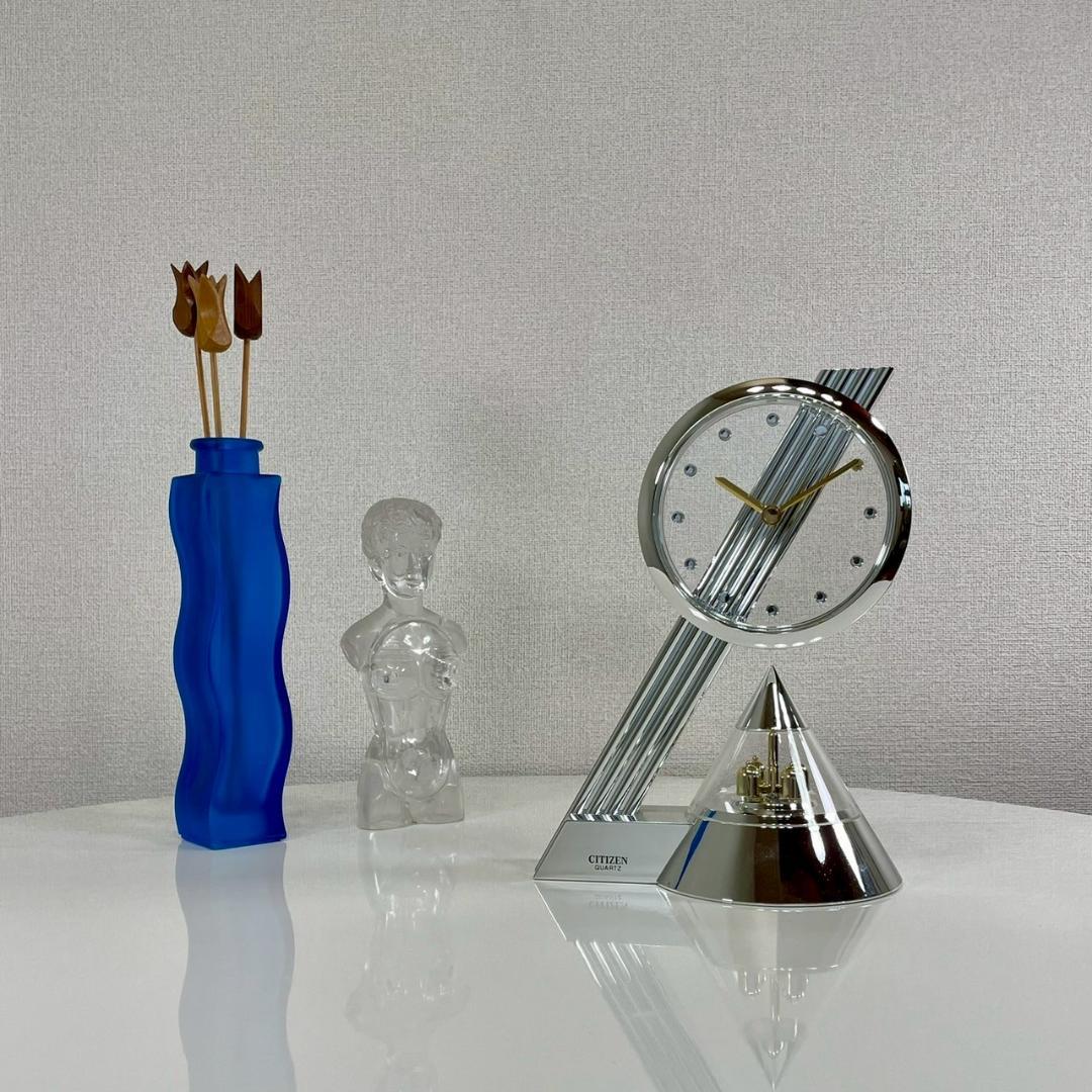 80's シチズン CITIZEN テーブルクロック 置き時計 アールデコ
