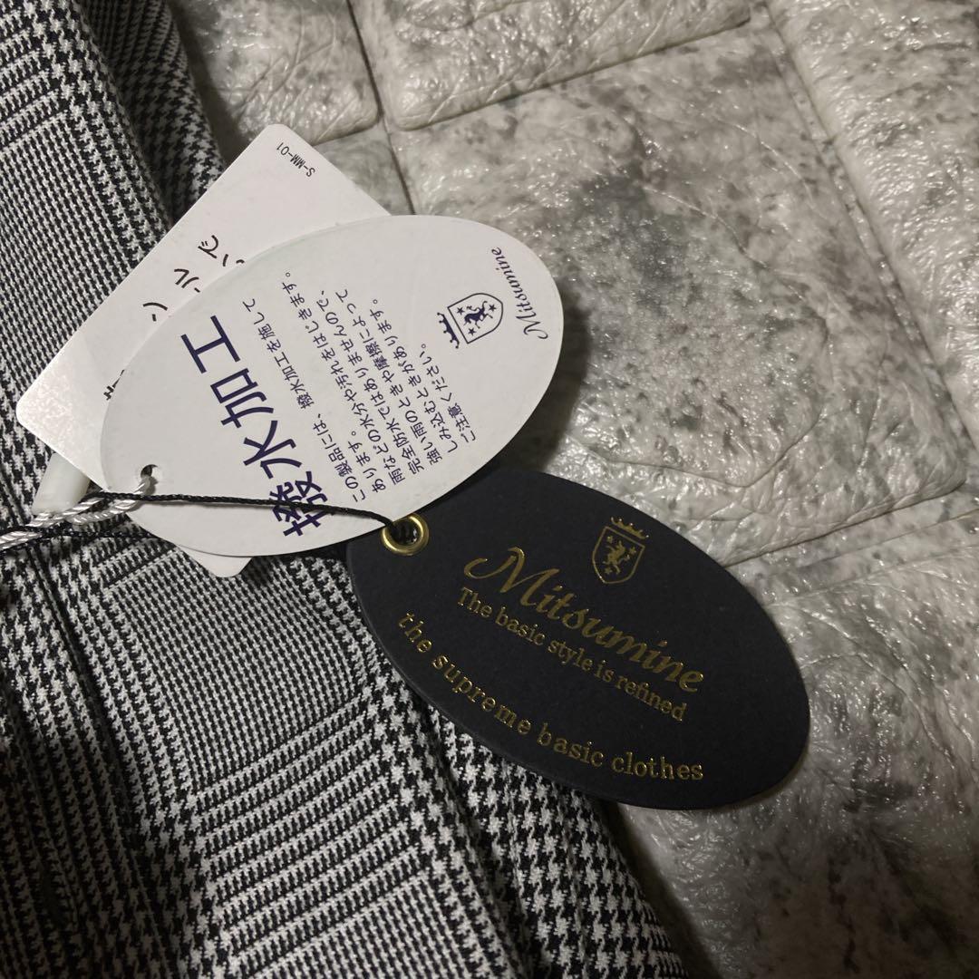 新品　ミツミネ　ライナー付き　ステンカラーコート　グレンチェック　フード