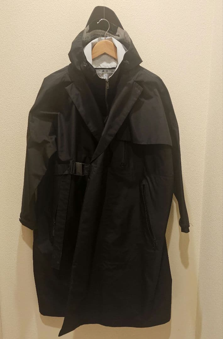 F/CE.® WRAP DOUBLE BRESTED CTオールウェザーコート黒