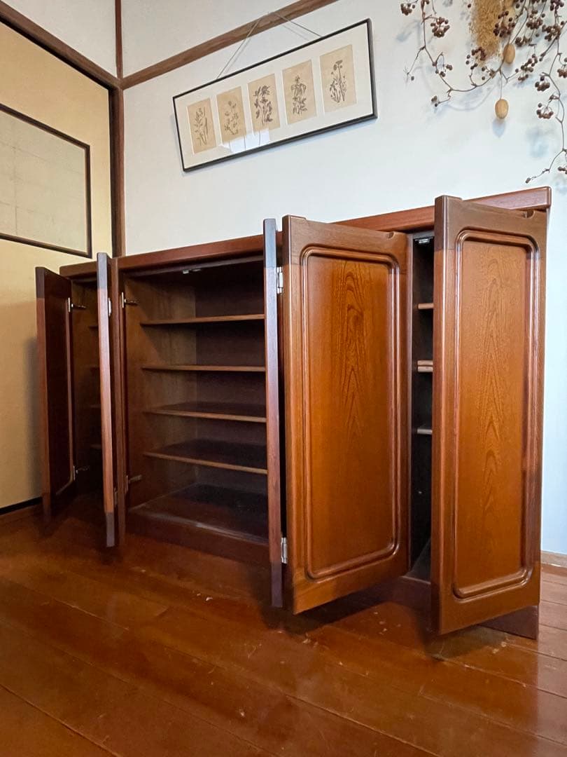 幅約150cm木製靴箱 下駄箱 シューズボックス 玄関収納