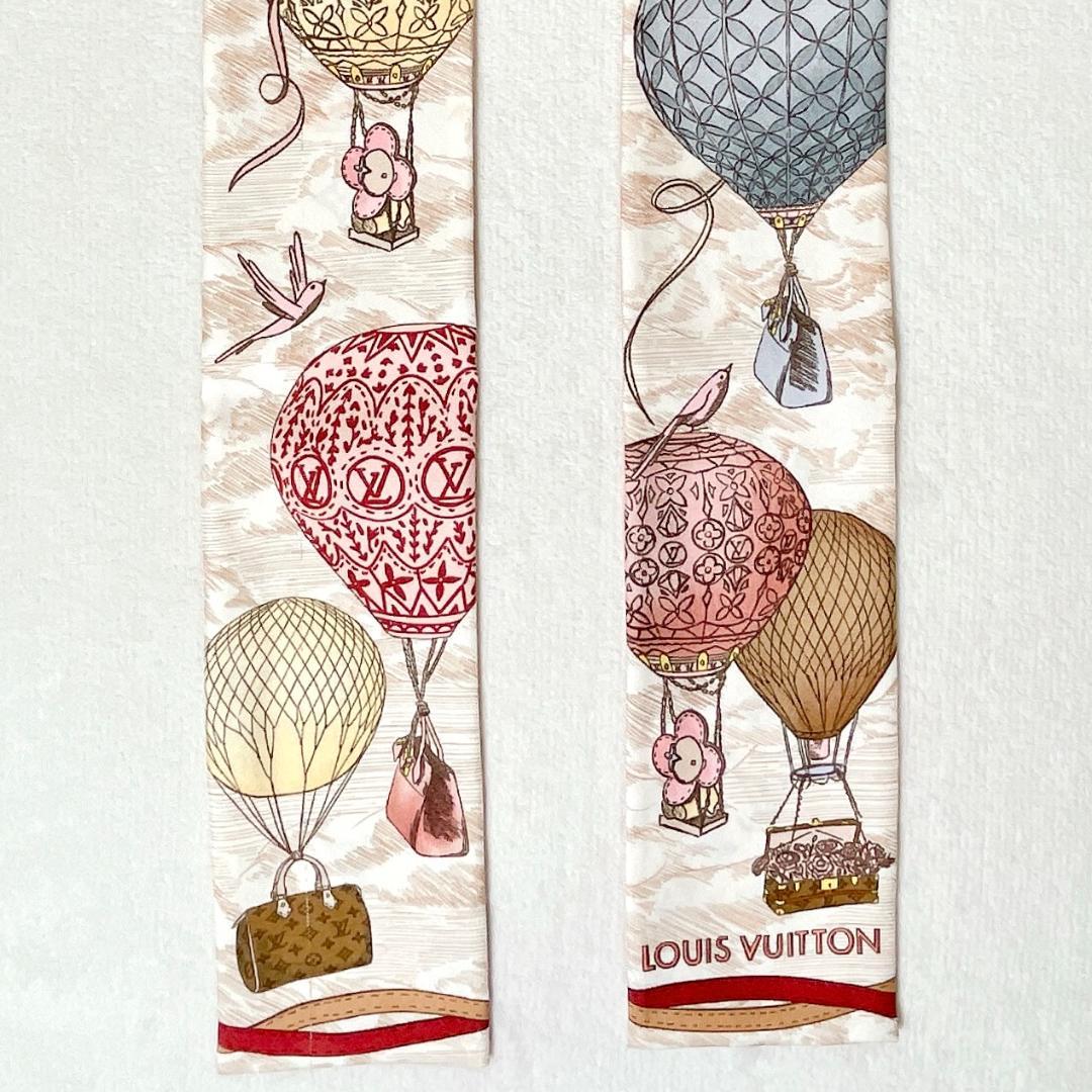 ルイヴィトン気球ヴィヴィエンヌモノグラムスカーフバンドーピンク