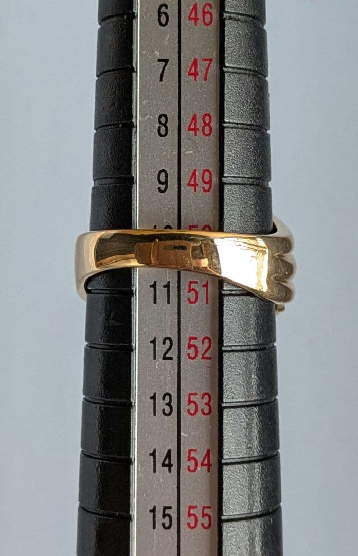 ￥1.000 Off K18ygメレダイヤ付デザインリング 10.5号 4.9g