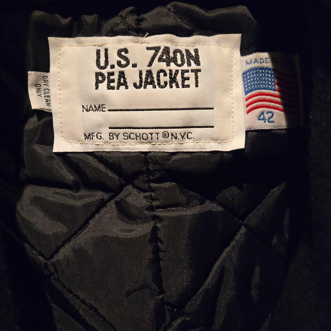 美品　USA製 schott U.S.740N ピーコート 42 XL　Pコート