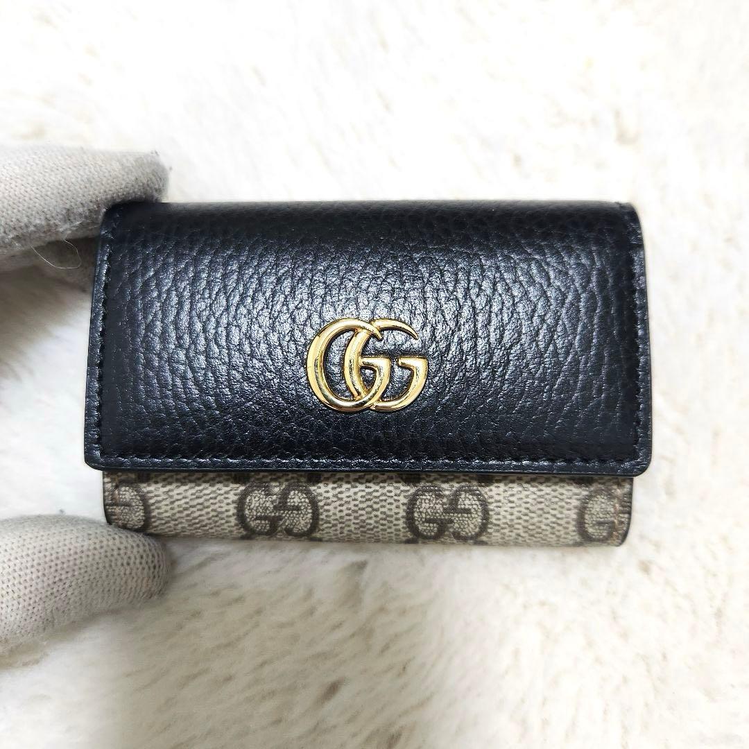 ぷく✨新品未使用✨グッチ　キーケース　6連　マーモント　スプリーム　レザー