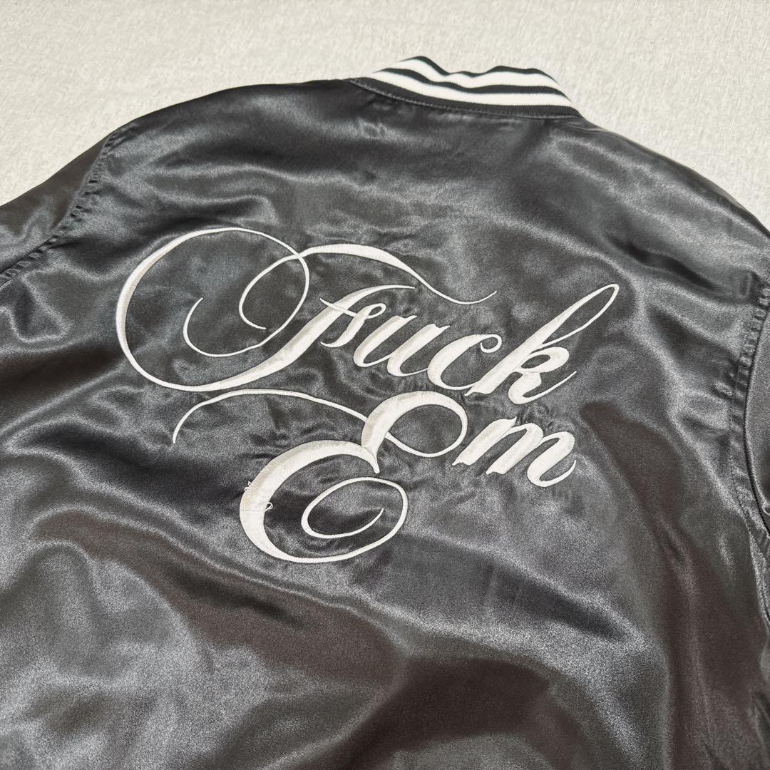 【レア】NEIGHBORHOOD サテン 刺繍 スタジャン L 黒 長瀬智也着用