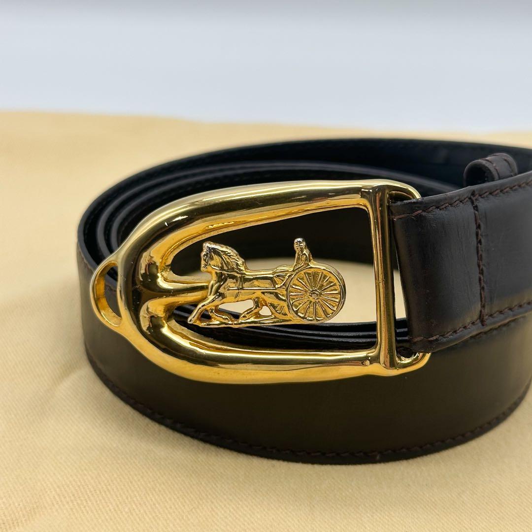 セリーヌ ヴィンテージ 馬車金具 ベルト ユニセックス