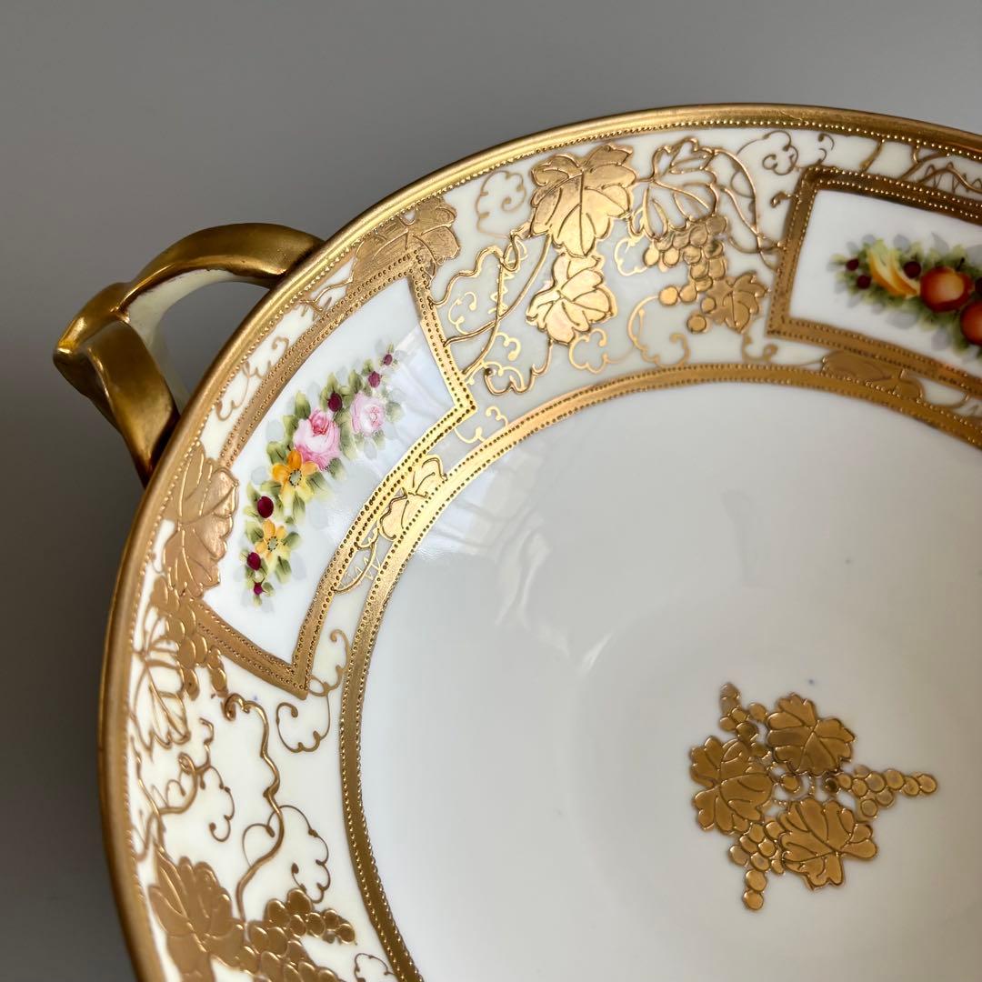 100年以上の時を閉じ込めた、 美しきオールドノリタケ 足付き