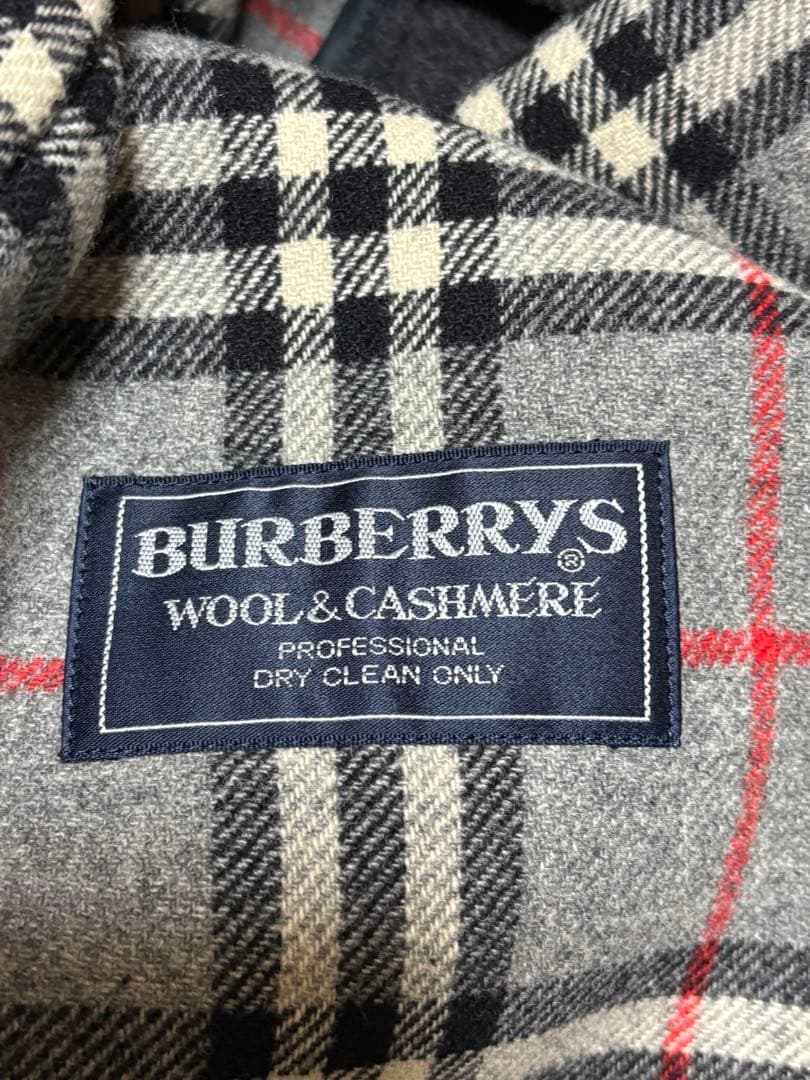 【ゆう】バーバリー メンズ カシミヤ混 ダッフルコート ダークグレー