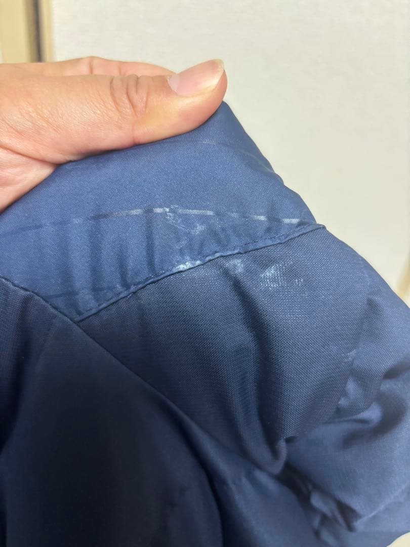 adidas ネイビー ベンチコートフード付き