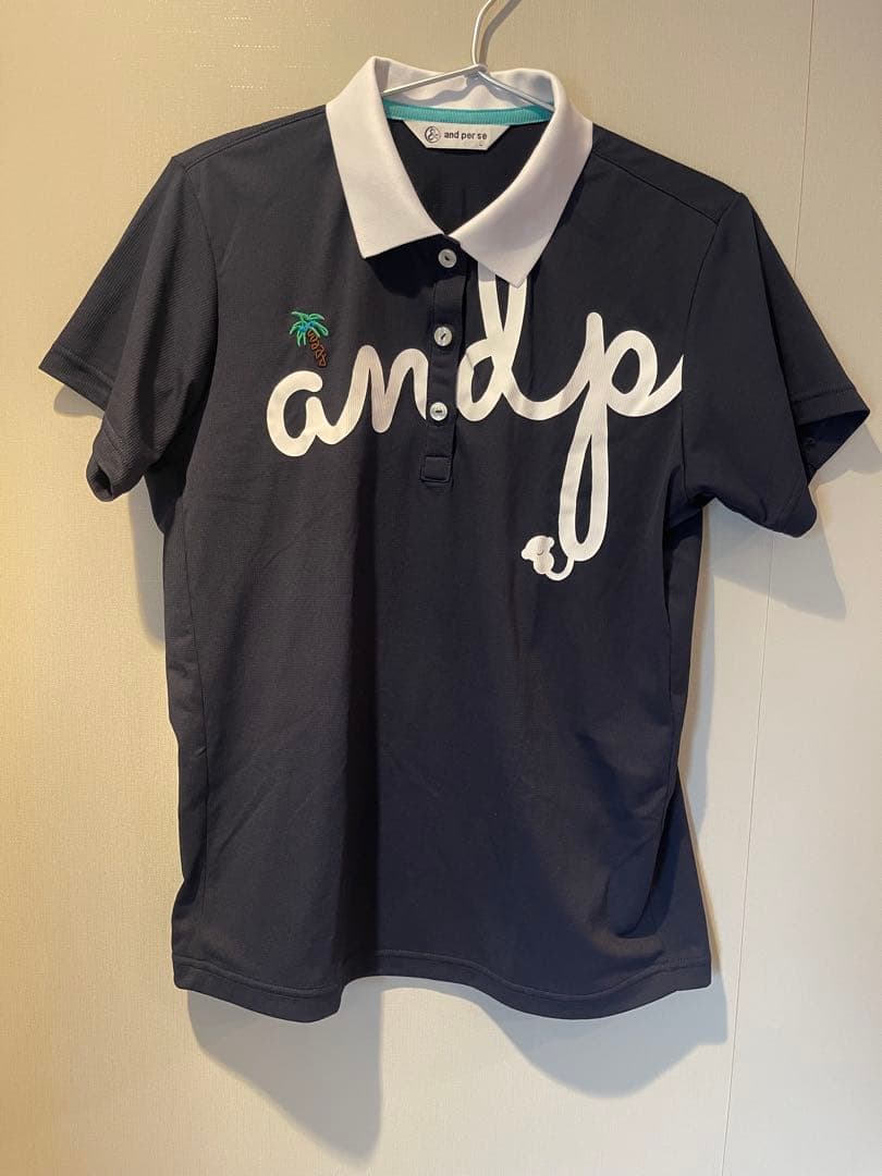 and per se ゴルフウェア　ネイビー　ポロシャツ　Lサイズ