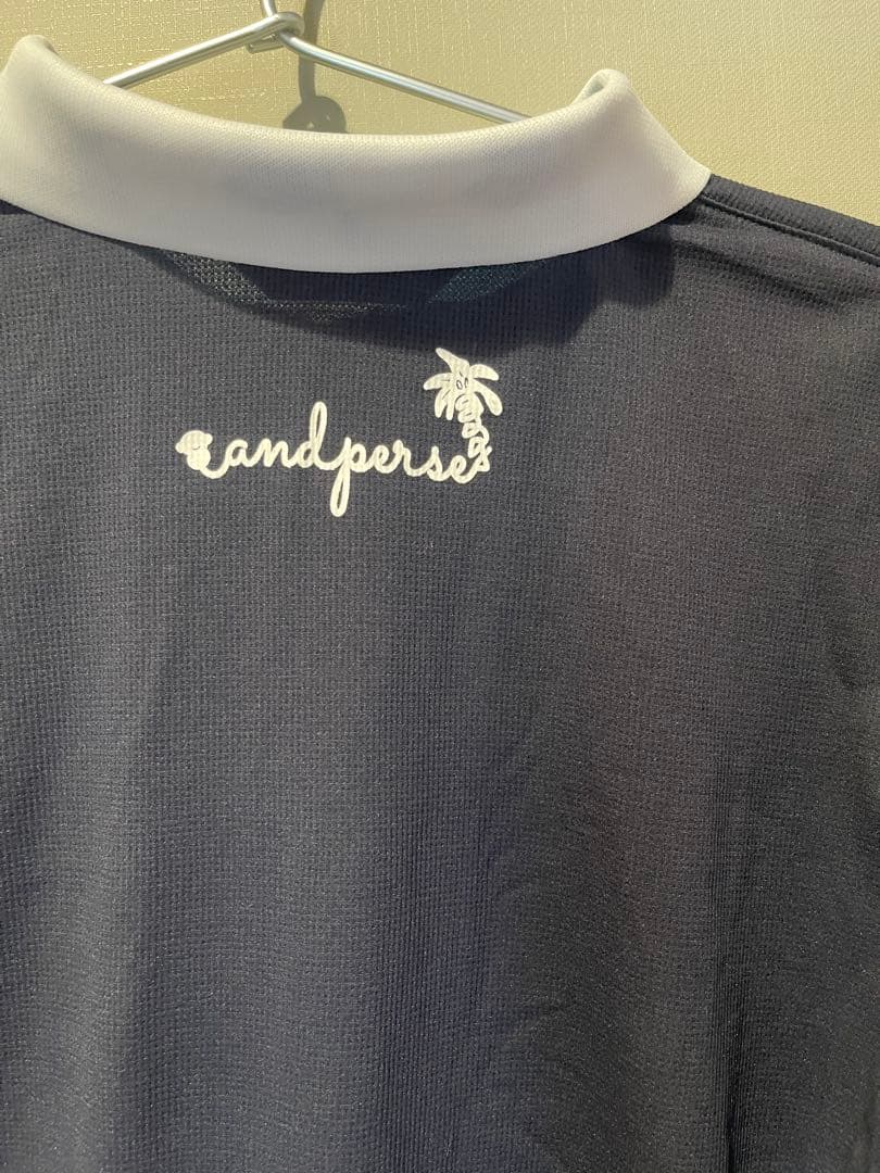 and per se ゴルフウェア　ネイビー　ポロシャツ　Lサイズ