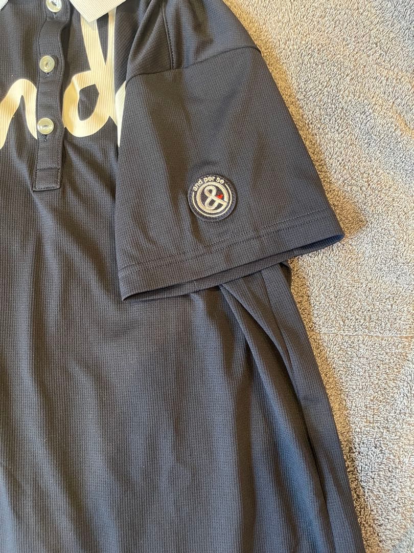 and per se ゴルフウェア　ネイビー　ポロシャツ　Lサイズ