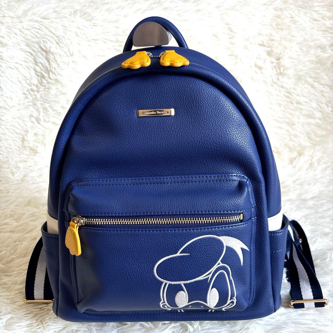 美品✨ドナルドダック 90周年 サマンサタバサ ディズニー バッグ リュック 青