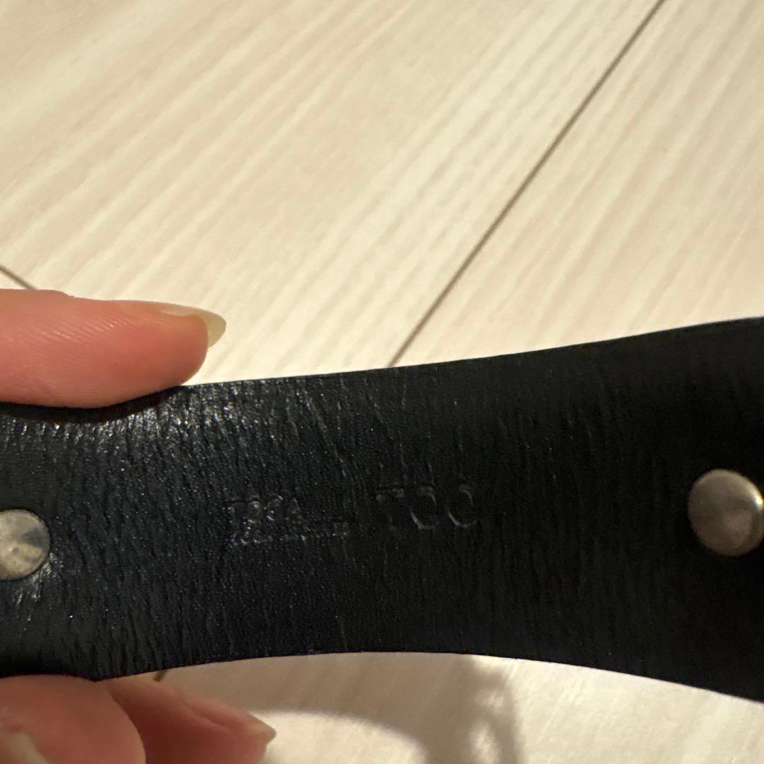 TOGAブラックレザー シルバー装飾 ブレスレット