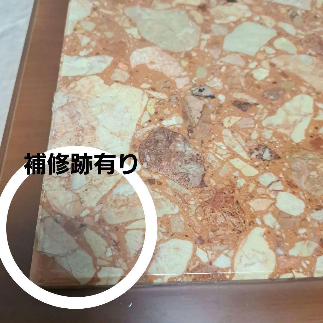 イタリア製 大理石天板 花台 マホガニーフレーム ITALY ロココ調