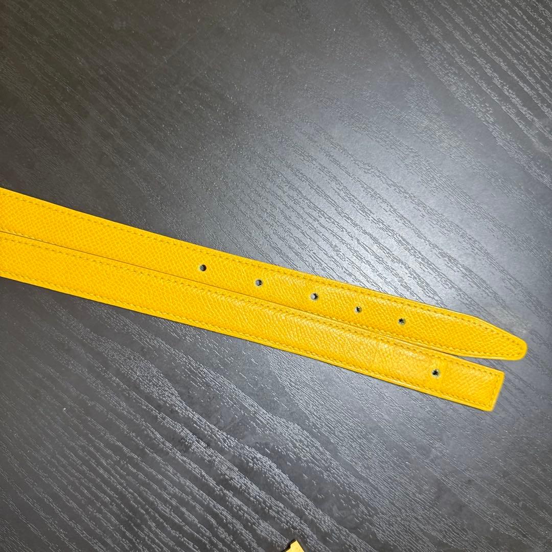 HERMES エルメス　ミニコンスタンスリバーシブルベルト60 ゴールド　美品