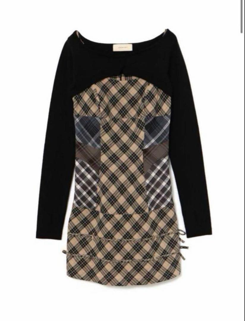 andmary チェックワンピース