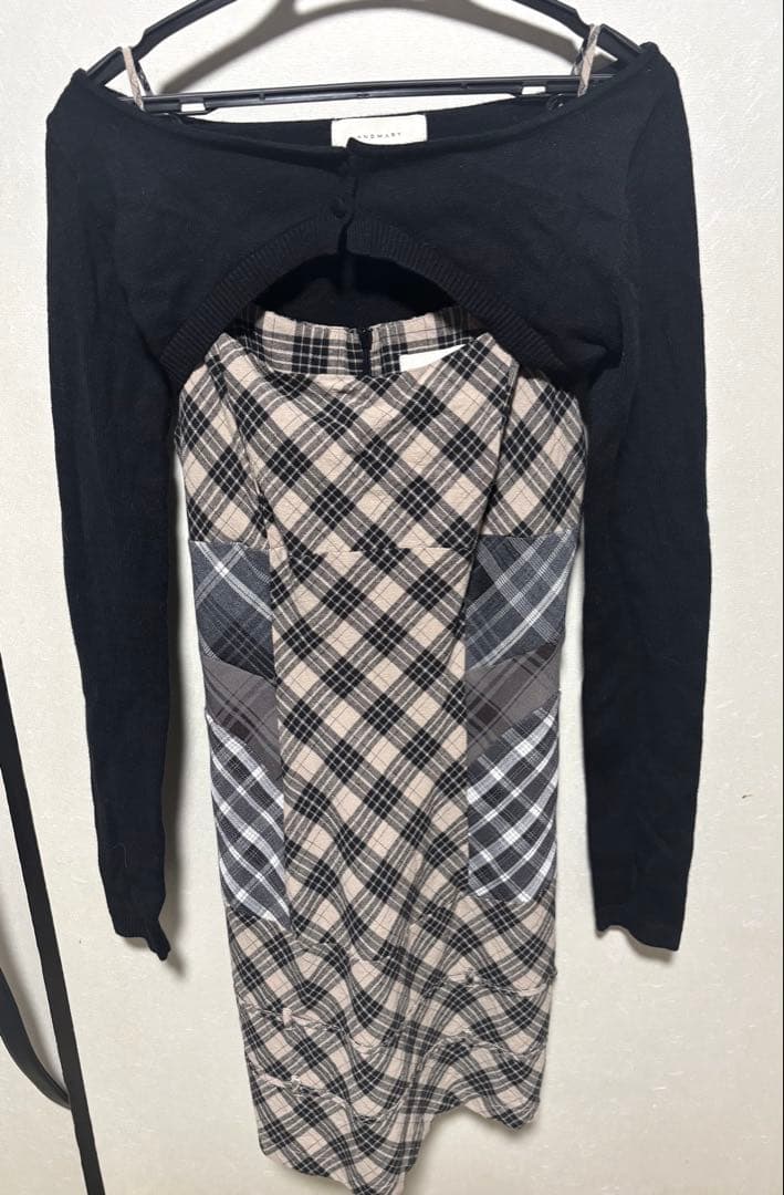 andmary チェックワンピース