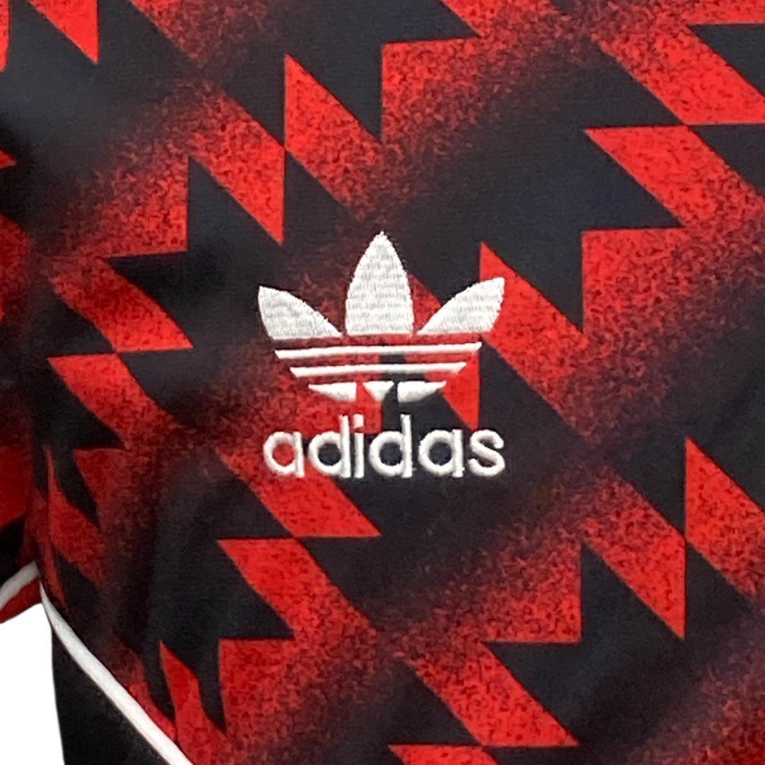 adidas アディダス トラックジャケット　赤×黒 長袖 ジャージ M レア