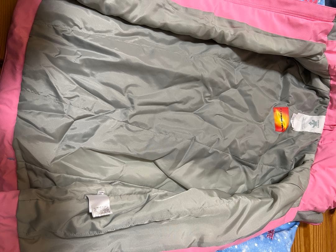 子ども用スキーウェア 青とピンクの星柄　女の子