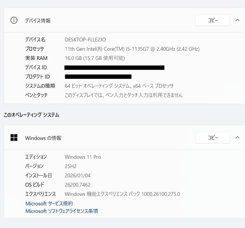 第11世代、Dell Vostro 3500、16GB、256GB+500GB