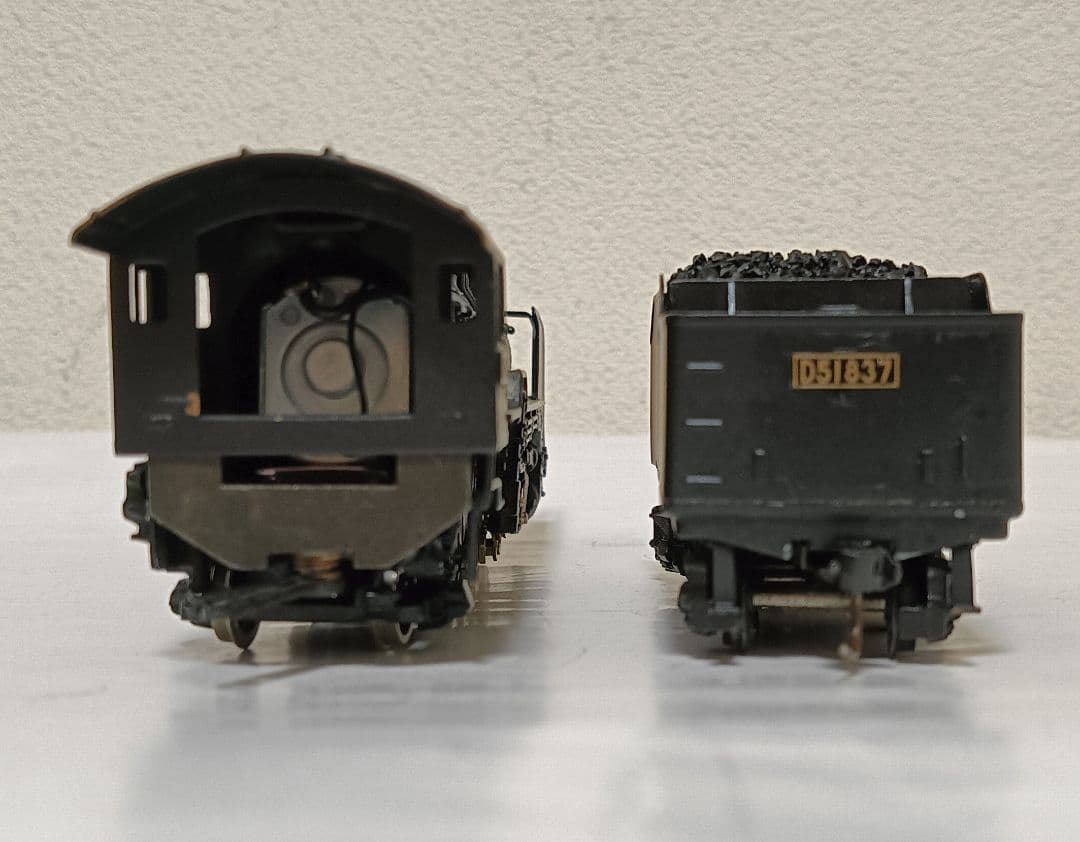 n*o様 HOゲージ アダチ D51蒸気機関車 集煙装置付 モーター交換