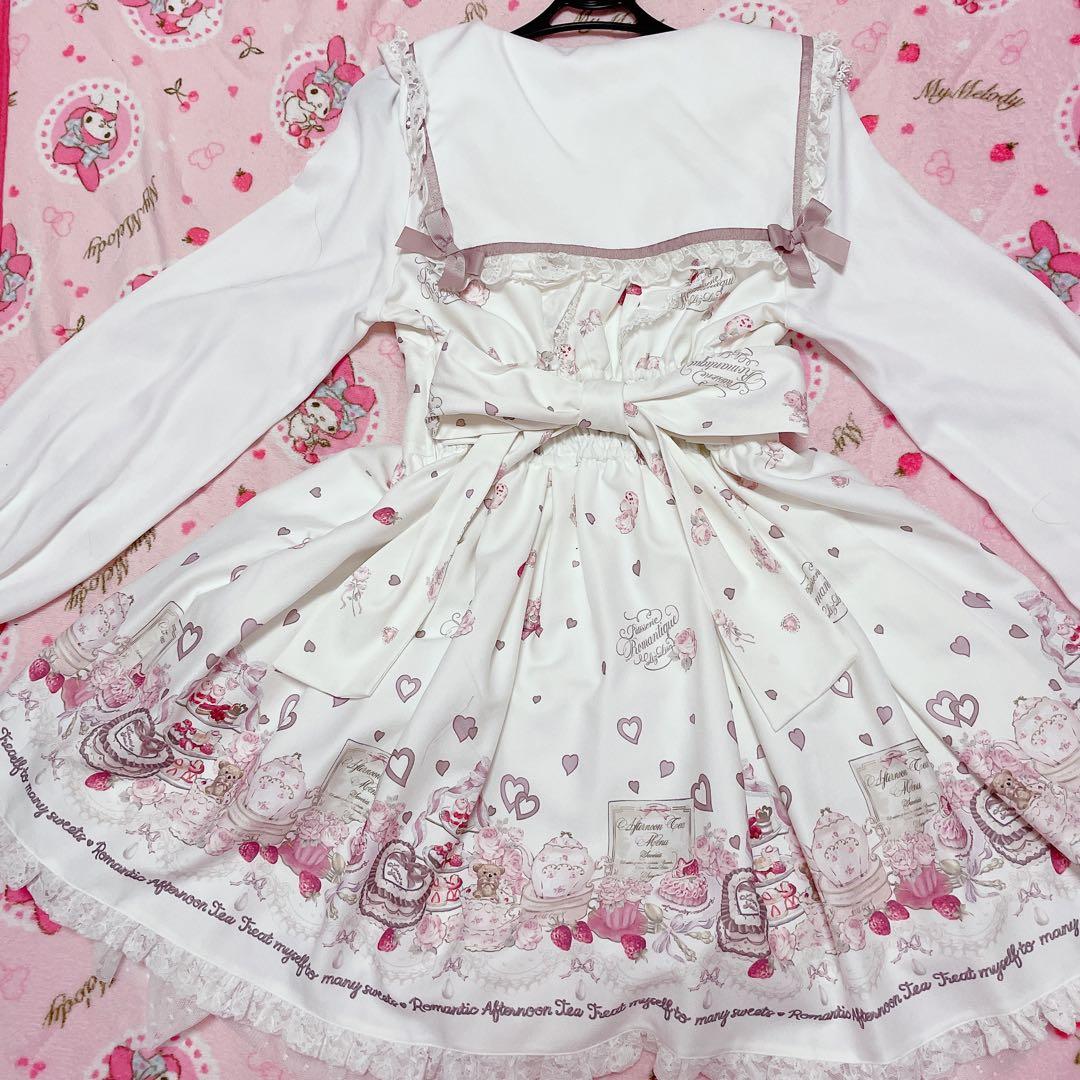 新品♡リズリサ♡Many Hearts Afternoontea柄♡ワンピ♡