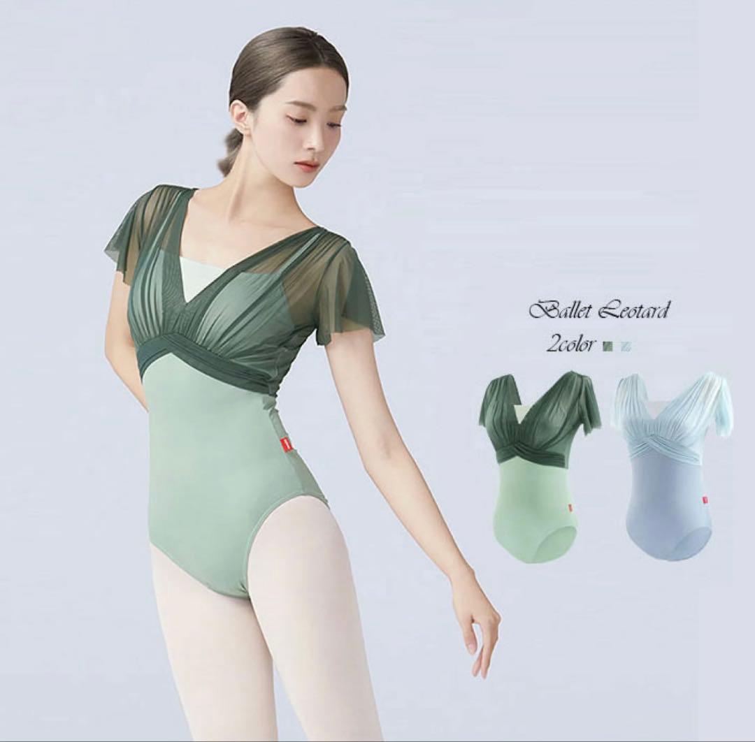 バレエレオタード グリーン 緑 - メルカリ