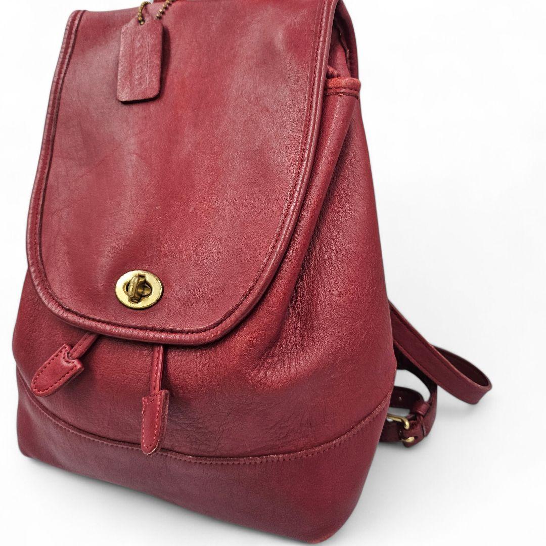 ヴィンテージ　OLD COACH　リュック　ターンロック　クラブタンレザー