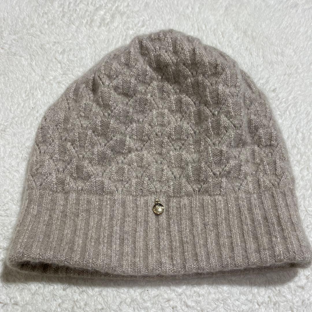 フルラFURLA 洗えるカシミヤ100% リバーシブル ニット帽 ムーンバット