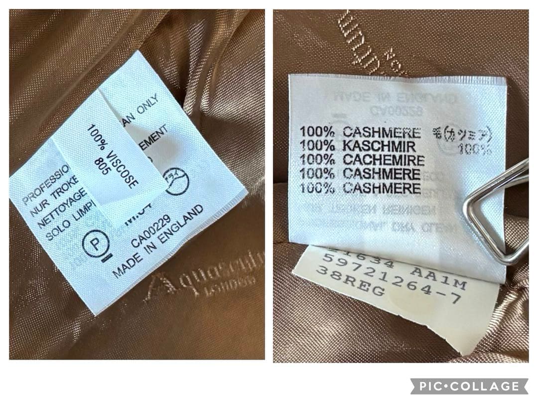 アクアスキュータム メンズカシミアコート150周年限定コレクション 38 希少