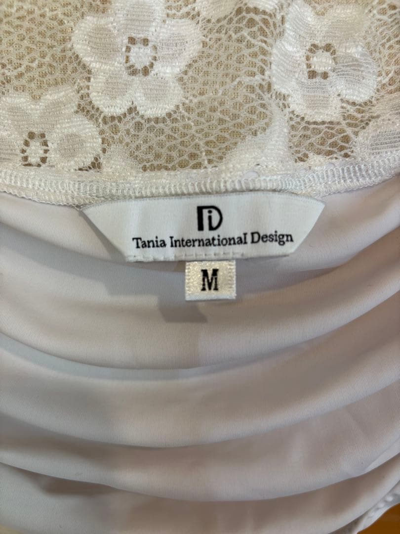 TID ホワイトレースボールルームトップス（白）レッスンウェア