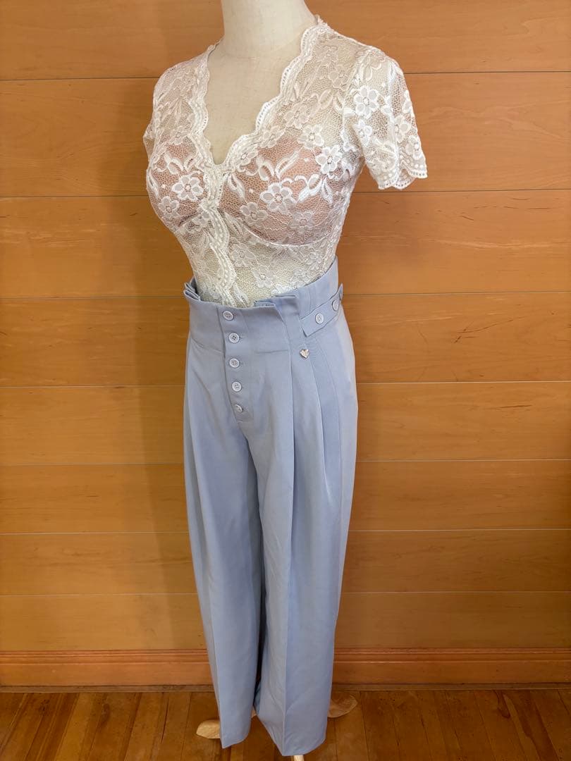 TID ホワイトレースボールルームトップス（白）レッスンウェア