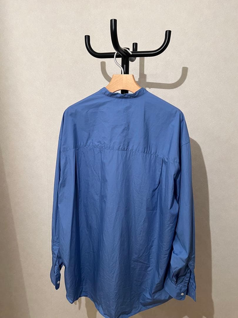 Graphpaper ブロードオーバーサイズバンドカラーシャツBlue 25SS