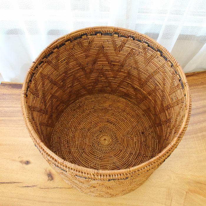 【アウトレット】バリ島 アタ アタ製品 ふた付き ラウンドBOX Φ30